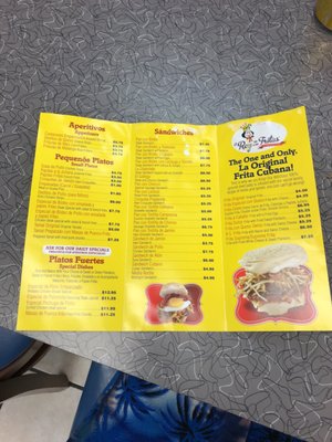 Menu photo 2 El Rey De Las Fritas Miami, FL Menu photo 2 El Rey De Las Fritas Miami, FL