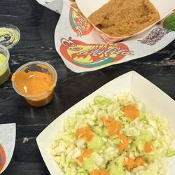 Gorditas y Tacos El Chilito - Coleslaw and fresh chips n beans
