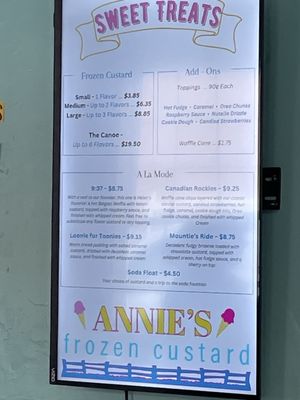 Menu photo 4 Annie's Custard and Cafe Nauvoo, IL