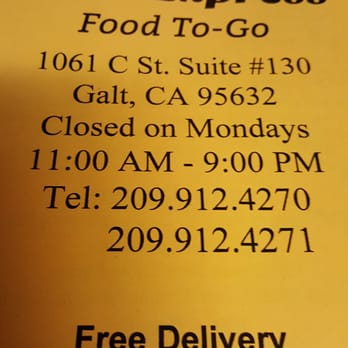 Galt China Express - menu updated on 3/2/16 - Chinese Near Me - Galt, California
