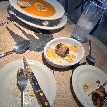 Le P'tit Fusion Tapas and Bar - The bacon wrapped dates. And crab + lobster bisque - Tapas/Small Plates Near Me - Bartlett, Illinois Le P'tit Fusion Tapas and Bar - The bacon wrapped dates. And crab + lobster bisque - Tapas/Small Plates Near Me - Bartlett, Illinois