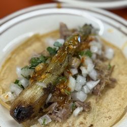 Dont forget the grilled onions and serrano peppers