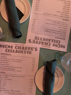Menu photo 1 Mom Chaffe's Cellarette West Reading, PA