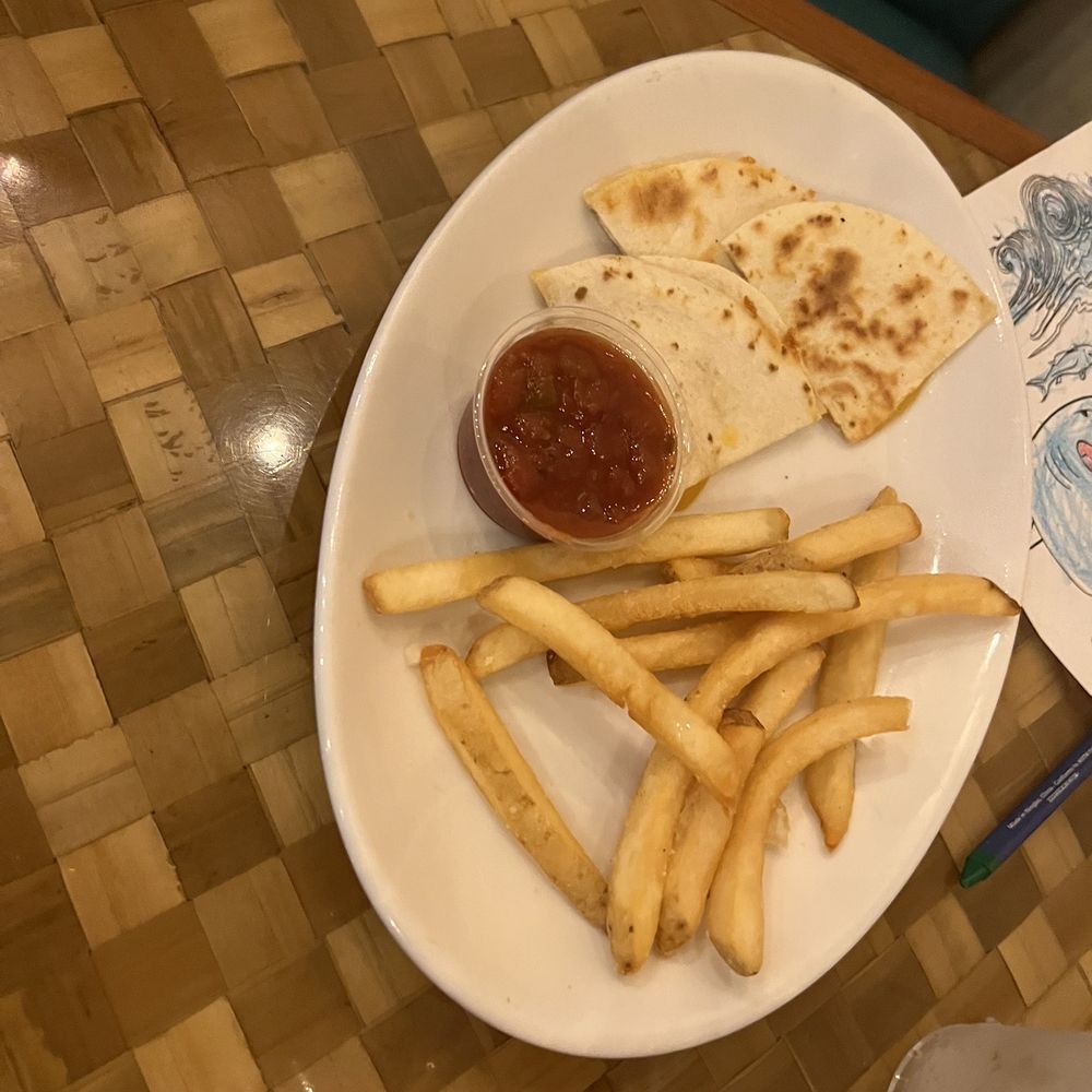 Margaritaville Restaurant - Kids cheese quesadilla and fries - New American Near Me - Biloxi, Mississippi
