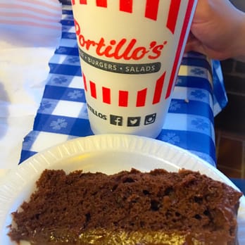 Portillo's Brandon - Chocolate cake and strawberry shake - Burgers Near Me - Brandon, Florida