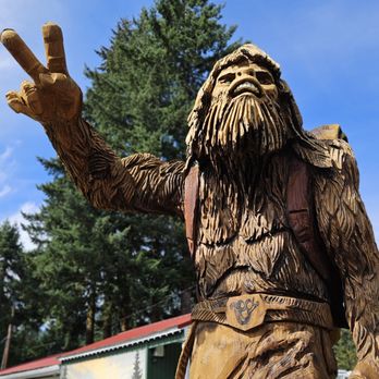 Lone Fir Resort - Bigfoot statue at Lone Fir Resort - RV Parks Near Me - Cougar, Washington Lone Fir Resort - Bigfoot statue at Lone Fir Resort - RV Parks Near Me - Cougar, Washington