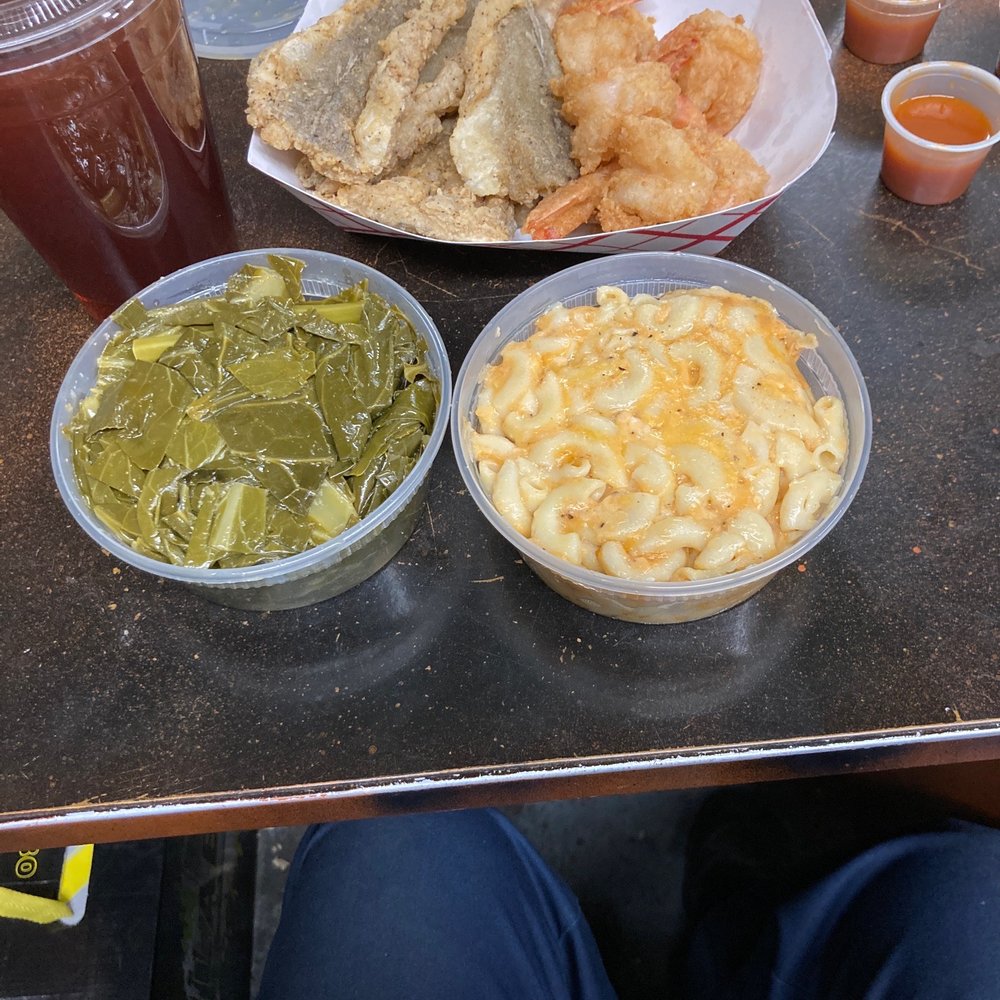 Make My Fish - Fried fish and fried shrimp, Mac n cheese, collard greens ! friendly staff, I started eating before I could take the picture! - Fish & Chips Near Me - New York, New York Make My Fish - Fried fish and fried shrimp, Mac n cheese, collard greens ! friendly staff, I started eating before I could take the picture! - Fish & Chips Near Me - New York, New York