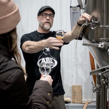 Outstate Brewing - Getting a sample with head brewer Pat. AleAdventuresMN on Instagram - Breweries Near Me - Fergus Falls, Minnesota Outstate Brewing - Getting a sample with head brewer Pat. AleAdventuresMN on Instagram - Breweries Near Me - Fergus Falls, Minnesota
