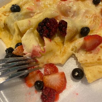 Egg Haven Cafe - Crepe with just plain berry in center. - Breakfast & Brunch Near Me - Hurst, Texas