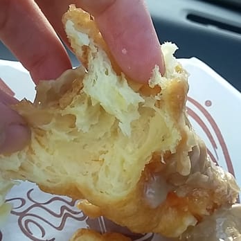 Mag's Donuts - Eggy wet mess inside what was expected to be a maple glazed donut. - Donuts Near Me - Newport Beach, California Mag's Donuts - Eggy wet mess inside what was expected to be a maple glazed donut. - Donuts Near Me - Newport Beach, California