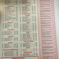 China Moon - Current menu Dec 2025