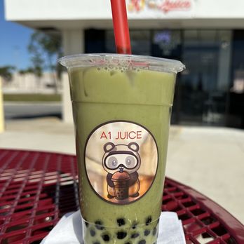 A1 Juice.Boba - Matcha Boba tea with almond milk option & black pearls - Bubble Tea Near Me - Leesburg, Florida A1 Juice.Boba - Matcha Boba tea with almond milk option & black pearls - Bubble Tea Near Me - Leesburg, Florida
