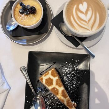 Jibek Jolu - Honey cake and crème brûlée with cappuccino - Russian Near Me - Glenview, Illinois