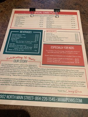 Menu photo 5 Mama Penn's Anderson, SC