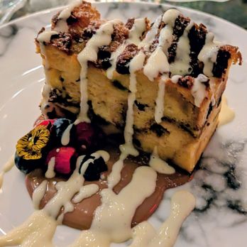 L'Ardente - Pannettone Bread Pudding | This was a yummy dessert, the waitress pours the sauce over your bread when she brings it to you - Italian Near Me - Washington, DC, District of Columbia