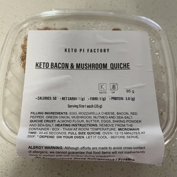 Keto Pi Factory - keto bacon and mushroom quiche - Bakeries Near Me - Unionville, Ontario Keto Pi Factory - keto bacon and mushroom quiche - Bakeries Near Me - Unionville, Ontario