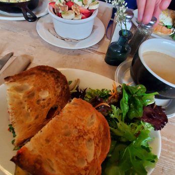 Oddfellows Cafe & Bar - Roasted veggie sandwich with oatmilk latte and fresh fruit. - Breakfast & Brunch Near Me - Seattle, Washington Oddfellows Cafe & Bar - Roasted veggie sandwich with oatmilk latte and fresh fruit. - Breakfast & Brunch Near Me - Seattle, Washington