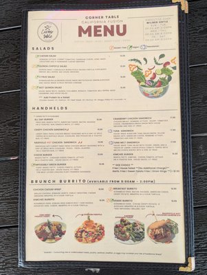 Menu photo 4 Corner Table Redwood City, CA