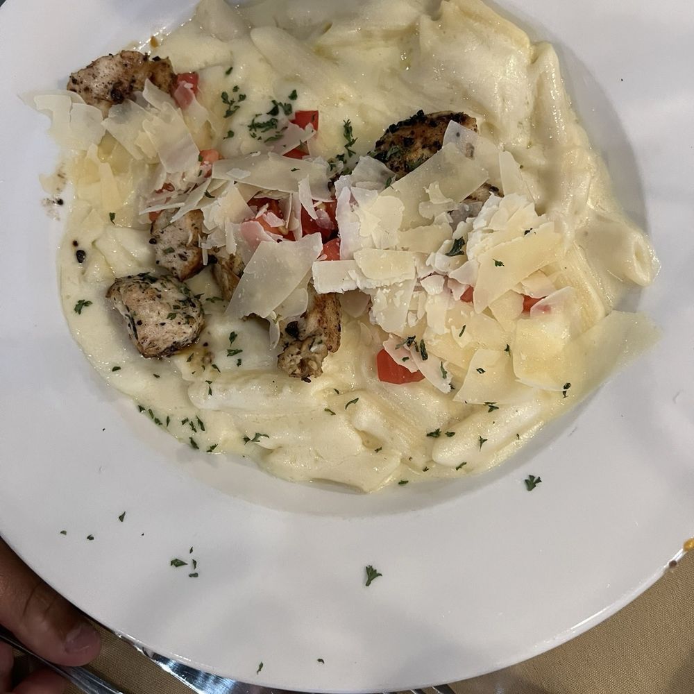 The Lighthouse - Penne Alfredo with grilled chicken - New American Near Me - Seneca, South Carolina The Lighthouse - Penne Alfredo with grilled chicken - New American Near Me - Seneca, South Carolina