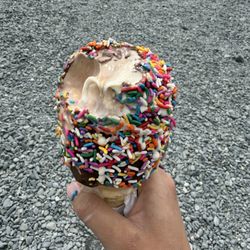 Northern Treats - Vanilla chocolate swirl with dipped chocolate and sprinkles