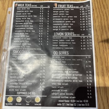 QQ Noodle - Boba menu - Vietnamese Near Me - Marina, California