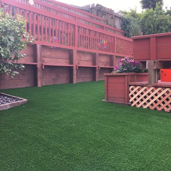 Green Landscape Construction - Backyard artificial grass, lattice and fruit trees reinforcement - Landscaping Near Me