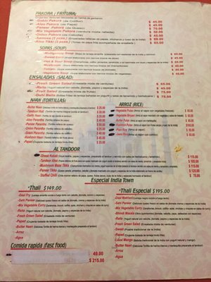 Menu photo 2 India Town Cuidad de Mexico, DIF Menu photo 2 India Town Cuidad de Mexico, DIF