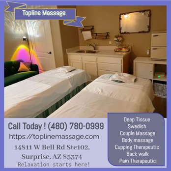 Topline Massage - What better way to give that gift than share that gift in our inviting Couples Massage Rooms... - Massage Therapy Near Me - Surprise, Arizona Topline Massage - What better way to give that gift than share that gift in our inviting Couples Massage Rooms... - Massage Therapy Near Me - Surprise, Arizona