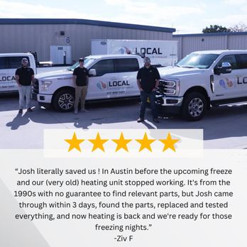 Local Air Conditioning & Heating - We love our customers. Thank you so much for the kind words. It truly helps local businesses thrive. #reviews - Heating & Air Conditioning/HVAC Near Me - Leander, Texas Local Air Conditioning & Heating - We love our customers. Thank you so much for the kind words. It truly helps local businesses thrive. #reviews - Heating & Air Conditioning/HVAC Near Me - Leander, Texas