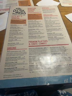 Menu photo 6 Shells Seafood St. Pete Beach, FL