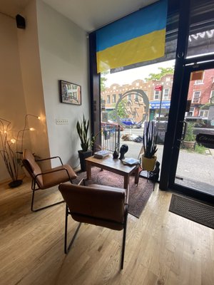 Black Milk Coffee and Crepe by null