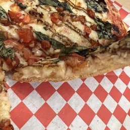 Margherita Pizza cross section.