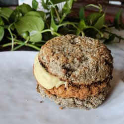 The Hungry Hippie - English Muffin with Vegan Sausage Patty