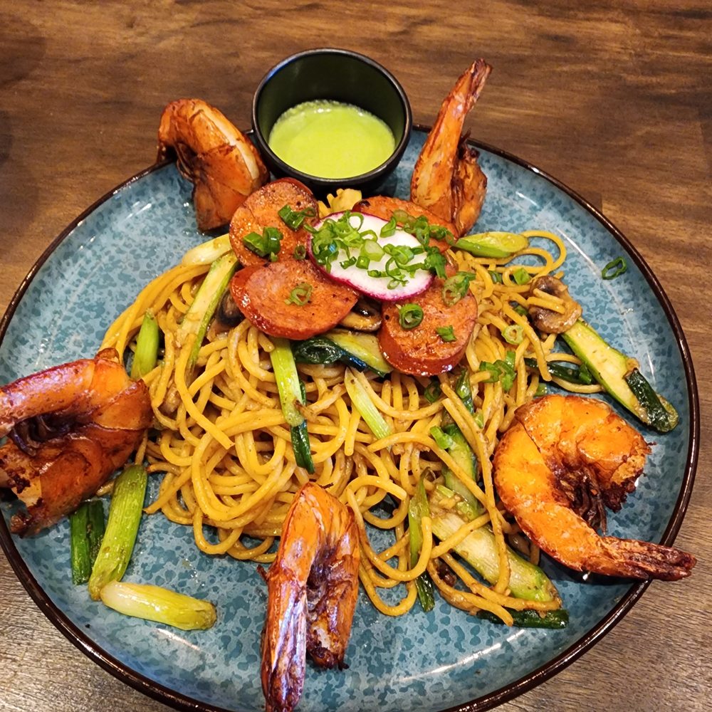 OMELI Kitchen - Cajun Tiger Prawn Garlic Noodles - Vietnamese Near Me - Fullerton, California OMELI Kitchen - Cajun Tiger Prawn Garlic Noodles - Vietnamese Near Me - Fullerton, California