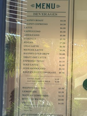 Menu photo 4 Ralph's Coffee Newport Beach, CA