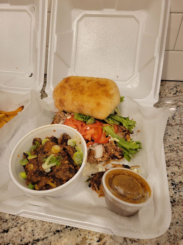 Food from The Blue Duck Barbecue Tavern