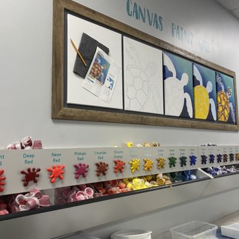 Mad Splatter - Canvas painting colors - Paint-Your-Own Pottery Near Me - Greensboro, North Carolina
