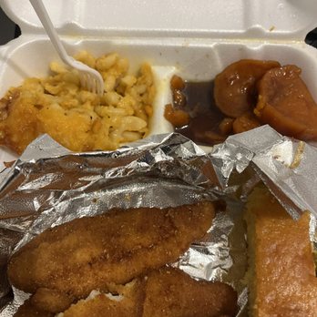 Lady T Soulful Eats - What's left!! Lol!! Flounder Baked Mac n Cheese Candied Yams - Southern Near Me - Norristown, Pennsylvania Lady T Soulful Eats - What's left!! Lol!! Flounder Baked Mac n Cheese Candied Yams - Southern Near Me - Norristown, Pennsylvania
