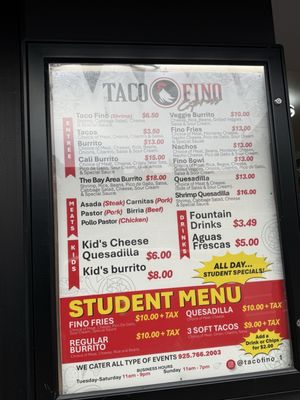 Menu photo 4 Taco Fino Express Alameda, CA Menu photo 4 Taco Fino Express Alameda, CA
