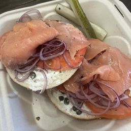 Salmon lox on everything bagel Salmon lox on everything bagel