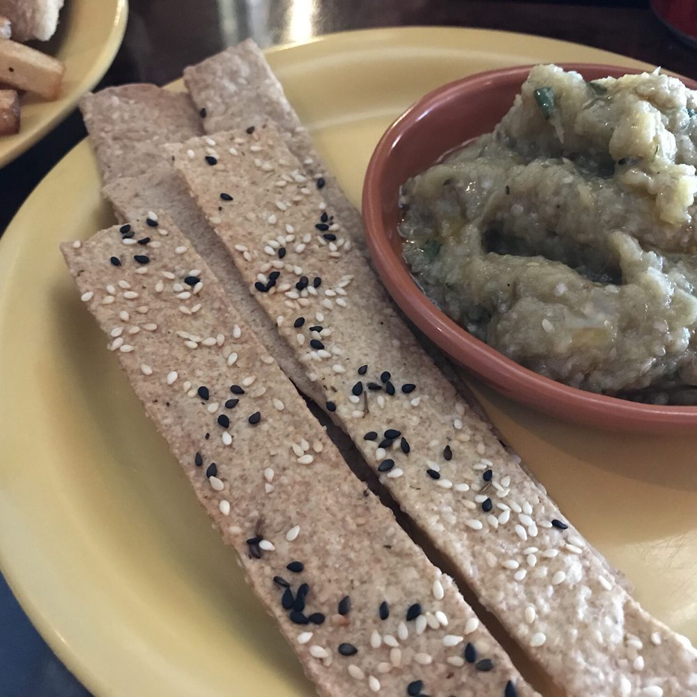 Captain Dan's Good Time Tavern - Eggplant dip with sesame chips - Bars Near Me - Brooklyn, New York Captain Dan's Good Time Tavern - Eggplant dip with sesame chips - Bars Near Me - Brooklyn, New York
