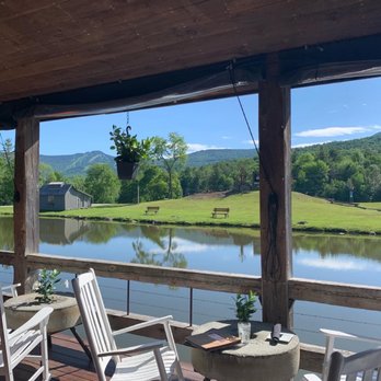 The Foundry at Summit Pond - Outdoor seating view - American Near Me - Killington, Vermont The Foundry at Summit Pond - Outdoor seating view - American Near Me - Killington, Vermont