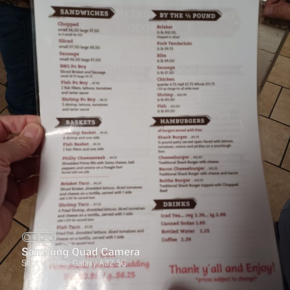 The Bar-B-Que Shack - Menu 2 - Barbeque Near Me - Fulton, Texas The Bar-B-Que Shack - Menu 2 - Barbeque Near Me - Fulton, Texas