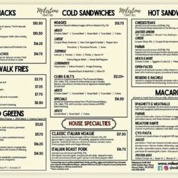 Milestone Craft Deli - Menu
