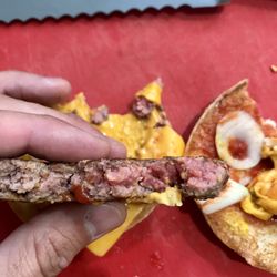 McDonald's - Raw 1/4 pounder and expired apple slices for children's meal