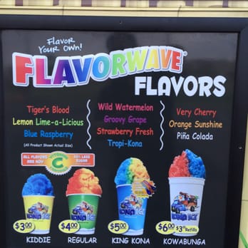 Kona Ice - Flavors - Shaved Ice Near Me