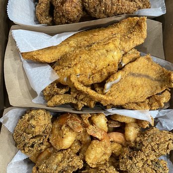 Fishbone Seafood - 16 Pieces of Fish, 20 Shrimp, 1 Jar of Oysters Family Meal - Seafood Near Me - Menifee, California Fishbone Seafood - 16 Pieces of Fish, 20 Shrimp, 1 Jar of Oysters Family Meal - Seafood Near Me - Menifee, California