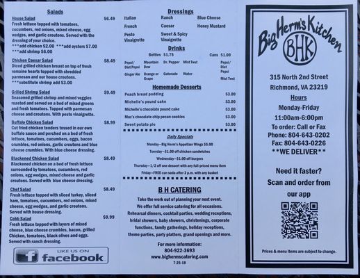 Menu photo 2 Big Herm's Kitchen Richmond, VA Menu photo 2 Big Herm's Kitchen Richmond, VA
