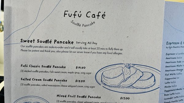 Menu photo 6 Fufu Pancake Cafe Vancouver, BC Menu photo 6 Fufu Pancake Cafe Vancouver, BC