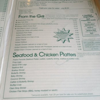 Fred's Fish House - Menu - Seafood Near Me - Mountain Home, Arkansas